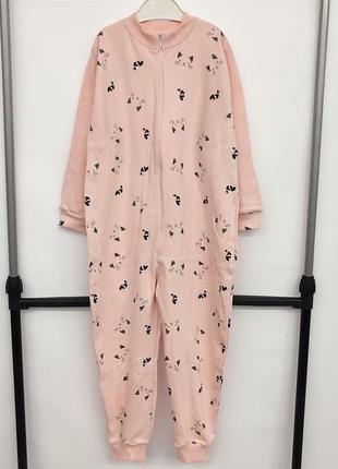 Комбинезон детский слип хлопковый персиковый,  комбинезон - пижама детская  хлопковая