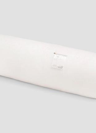 Подушка валик гіпоалергенна в жакардовому сатині 7016 v best quality біла
