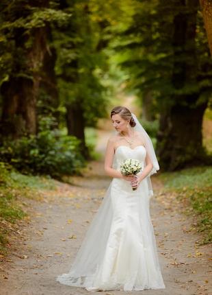 Шикарное свадебное платье 36-38 размера3 фото
