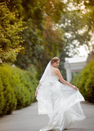 Шикарное свадебное платье 36-38 размера4 фото