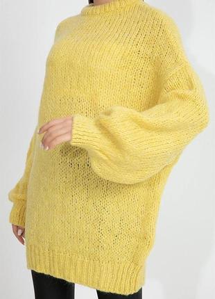 Стильный удлиненный свитер оверсайз/акрил8 фото