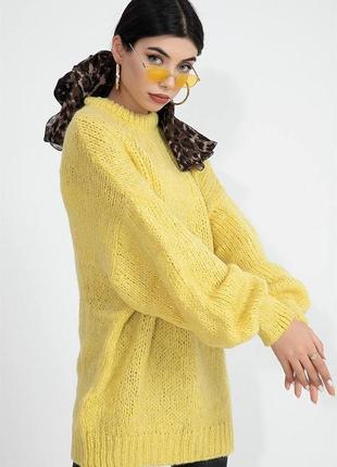 Стильный удлиненный свитер оверсайз/акрил10 фото