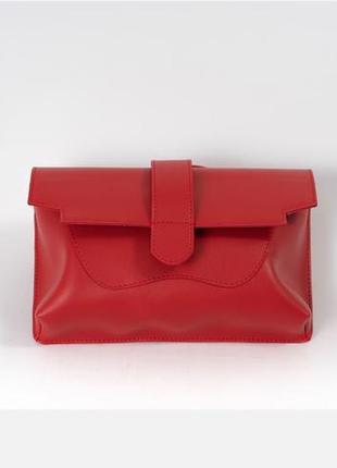 Жіноча сумка на пояс червона  сумка на пояс поясна сумка червоний клатч на пояс поясний клатч