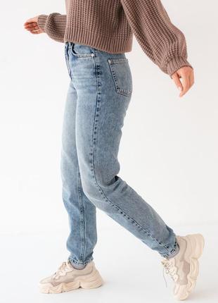 Базовые джинсы мом с высокой посадкой3 фото
