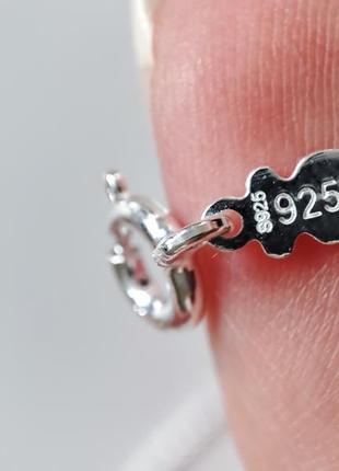 Ожерелье набор тоус розовый кварц мишка серебряный8 фото