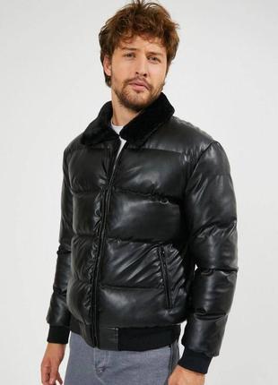 Шкіряна куртка високої якості. мужская, черная куртка из эко кожи