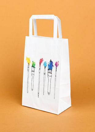 Подарочный пакет ярких цветов 150*90*240 бумажные пакеты для канцтоваров "краски"2 фото