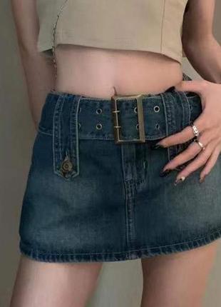 Clockhouse-джинсовая коротенькая мини юбка 💙9 фото