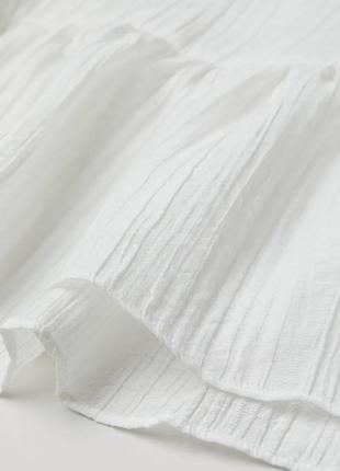 Біла текстурована блуза із зав‘язками на спині h&m divided2 фото