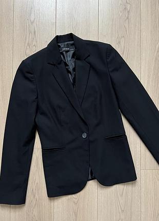 Базовий чорний жакет піджак zara basic