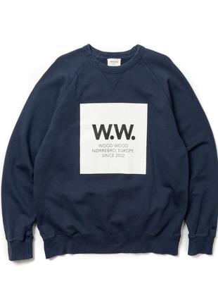 Wood wood sweatshirt мужской свитшот с потайным карманом