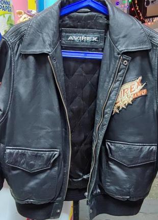 Шкіряна вінтажна куртка avirex(дитяча)2 фото