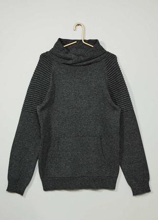 Теплая кофта светр свитер джемпер толстовка с воротником воронкой kiabi wx3321 фото