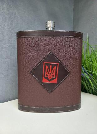 Фляга из нержавеющей стали украина коричневая 3.8 л