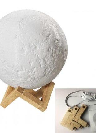 Настольный аккумуляторный светильник magic 3d moon lamp - ma-4158