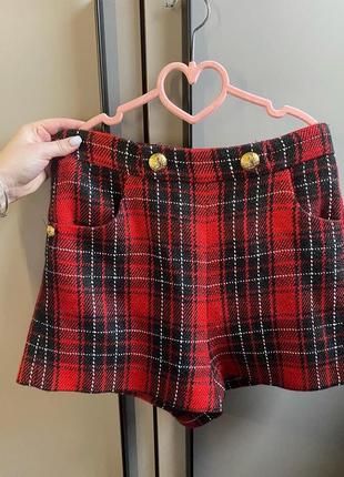 Твидовые шорты zara