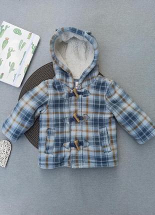 Детская демисезонная теплая курточка 3-6 мес осенняя осеннее пальтишко деми для мальчика
