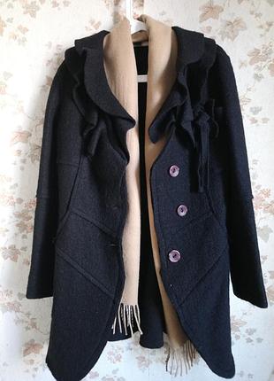 Пальто шерсть дизайнерське р. 44-46 італія