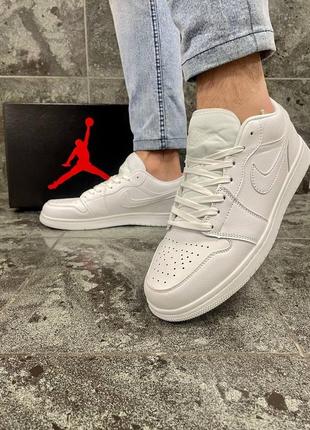 Мужские кожаные кроссовки nike air jordan 1 #найк