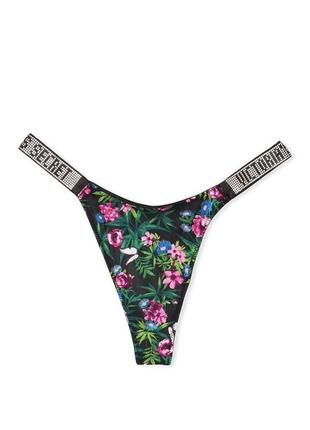 Трусики victoria's secret very sexy shine strap thong оригінал стрази