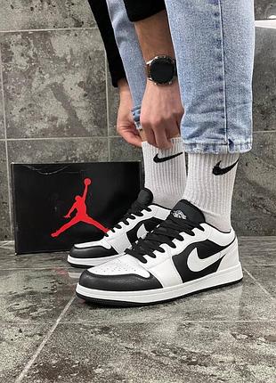 Мужские кожаные кроссовки nike air jordan 1 #найк