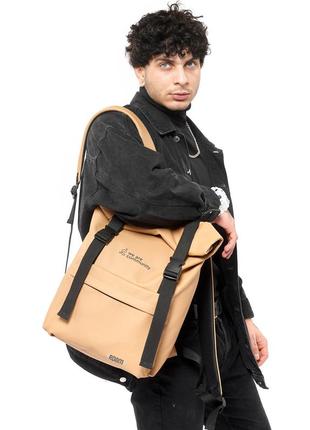 Розпродаж чоловічий рюкзак ролл sambag rolltop milton бежевий4 фото