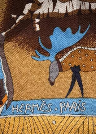 France! большой женский фирменный платок hermes( кашемир/ шелк)9 фото