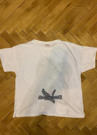 Детская футболка с бантом, zara