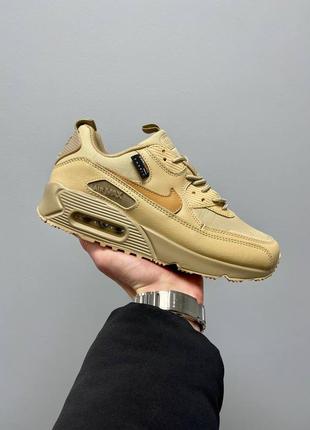 Чоловічі шкіряні кросівки nike air max 90 surplus ‘beige’