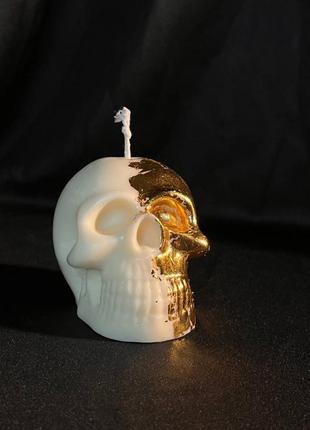 Соевые свечи череп ручной работы формовые skull декоративные1 фото