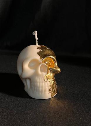 Соєві свічки череп ручної роботи формові skull декоративні3 фото