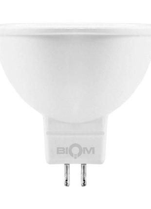 Світлодіодна лампа biom bt-592 7w gu5.3 12 v 4500 k mr16 (рефлектор)