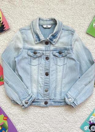 Джинсова куртка m&s для дівчинки 5-6 років зріст 110-116см