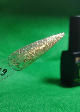 Гель лак золотистый 8 мл milano №129