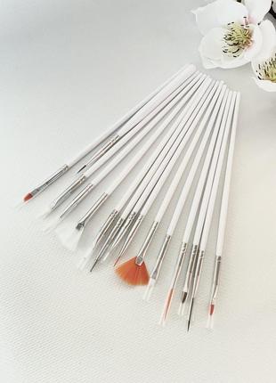 15 шт набір пензлі для манікюру кисті кисти для маникюра набор probeauty