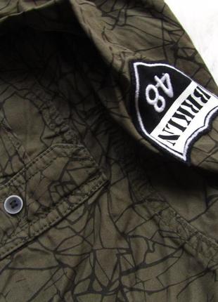 Армейская милитари рубашка сорочка худи с капюшоном h&m7 фото