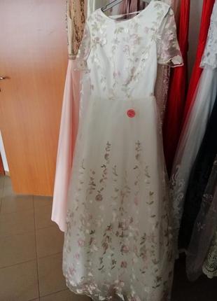 Новое выпускное вечернее платье в пол белого цвета chi chi london размер s скидка10 фото