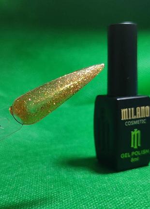 Гель лак золотистый 8 мл milano №131
