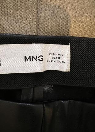 Кожаные брюки mango, l размер3 фото