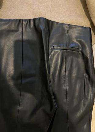 Кожаные брюки mango, l размер8 фото