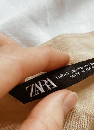 Нежная бежевая блуза с рюшами zara3 фото