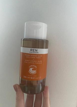 Ren radiance ready steady glow daily aha tonic | тоник для сияния кожи лица с ана-кислотами, 250ml