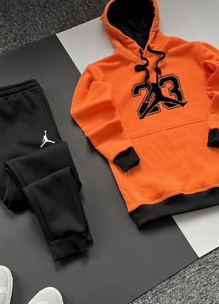 Мужской теплый зимний спортивный костюм nike background jordan
