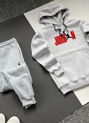 Мужской теплый зимний спортивный костюм nike jordan5 фото