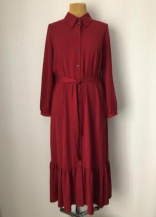 Гарне довге плаття насиченого бордового кольору від primark, розмір 16/44, укр 50-52-54
