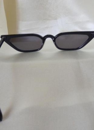 Модные солнцезащитные очки ретро узкие черные очки4 фото