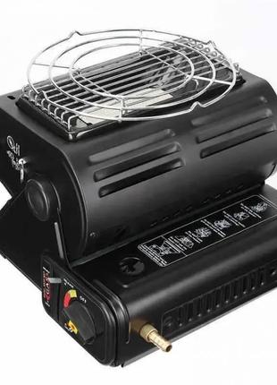 Портативний газовий обігрівач-плита з можливістю підключення до газового балону