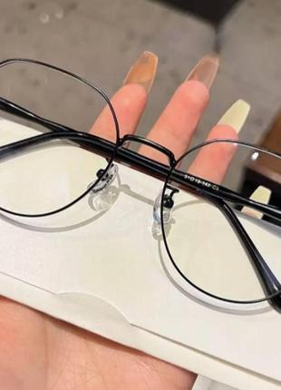 Вінтажні класичні окуляри із захистом від синього світла  ✅чорні