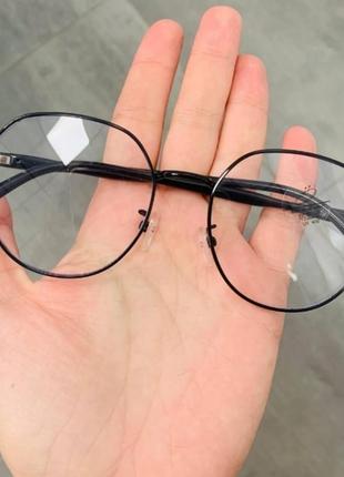 Винтажные классические очки с защитой от синего света  ✅черные2 фото