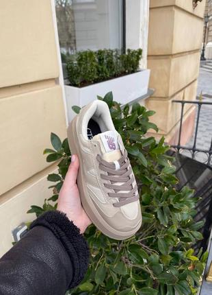 Красивейшие женские кроссовки new balance ct 302 beige bone бежевые светло-коричневые3 фото